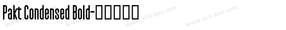 Pakt Condensed Bold字体转换